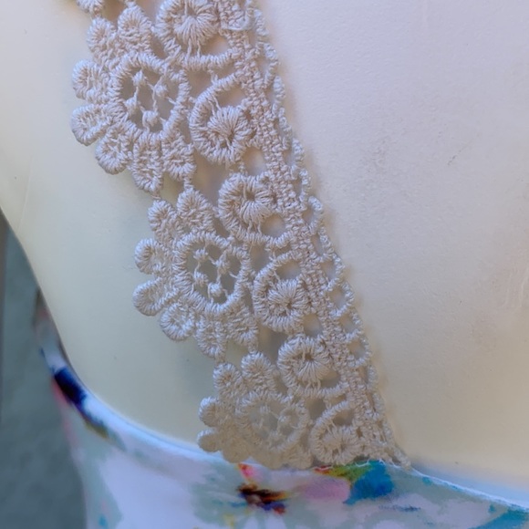 Decree JCP Watercolor Floral Cropped Chiffon Blouse Tank Top Shirt 👚 - Picture 7 of 10